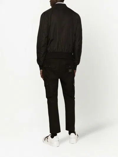 Dolce & Gabbana Dg Essential Puffer Jackets Black In Black