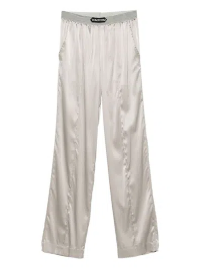 Tom Ford Wide-leg Trousers With Satin Finish