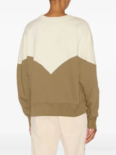 Isabel Marant Étoile Isabel Marant Etoile Two-tone Cotton Blend Houston Sweatshirt In Brown