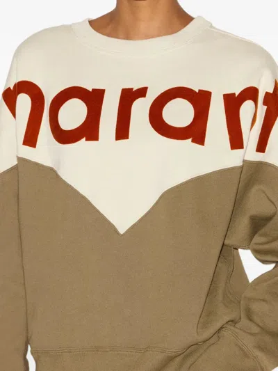 Isabel Marant Étoile Isabel Marant Etoile Two-tone Cotton Blend Houston Sweatshirt In Brown