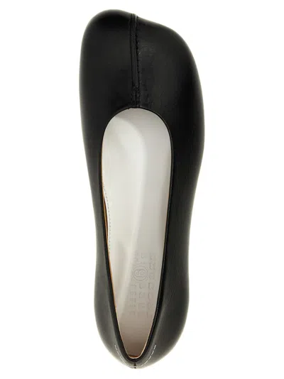 Mm6 Maison Margiela Mm6 By Maison Margiela Square Toe Ballerina Flats With Logo Stitching