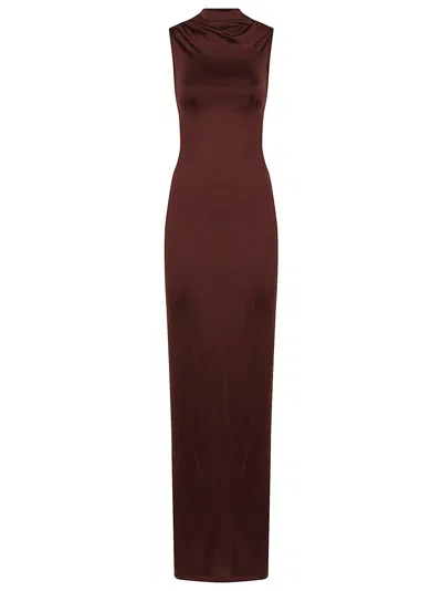 Victoria Beckham Womens Coco Twisted Sleeveless Stretch-woven Maxi Dress