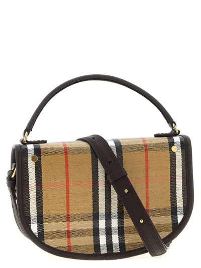 Burberry Mini Handbag With Check Pattern And Top Handle