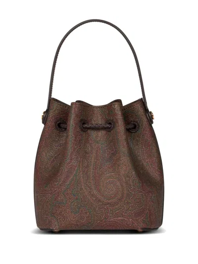 Etro Bucket Bag With Intricate Paisley Pattern