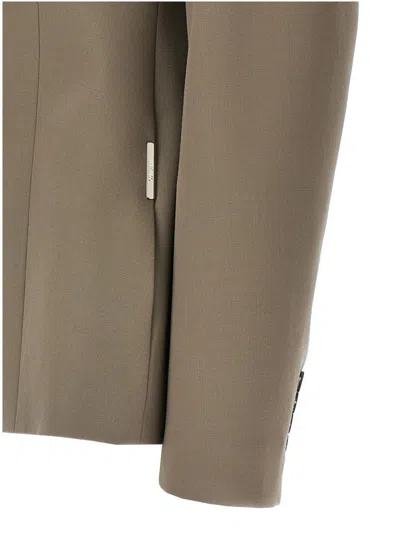 Attico Single-breasted Wool Blazer With Back Vent