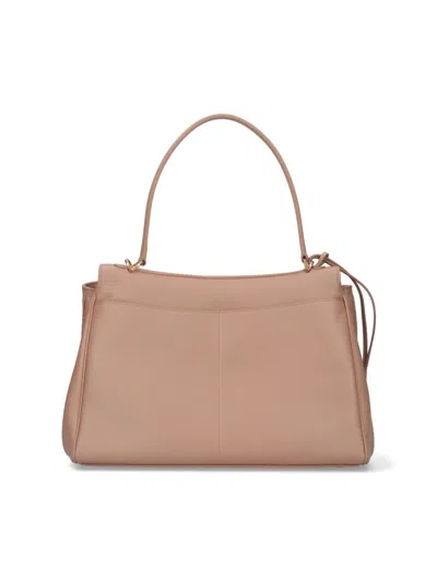 Balenciaga Medium Beige Calfskin Handbag With Gold Hardware