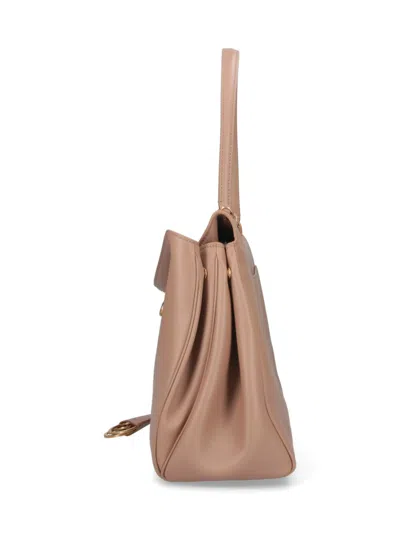 Balenciaga Medium Beige Calfskin Handbag With Gold Hardware