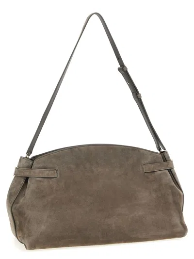 Ferragamo Hug Multipocket L Gray Shoulder Bag