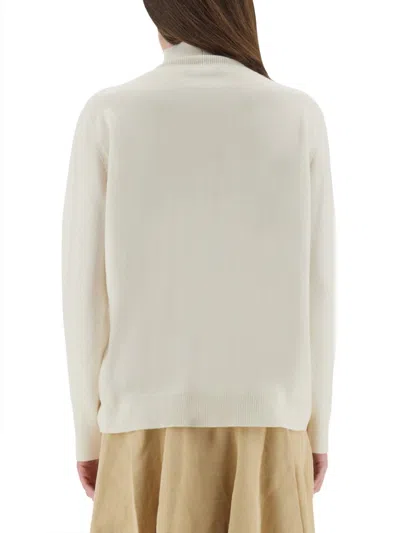 Fabiana Filippi White Virgin Wool Silk Tops In White