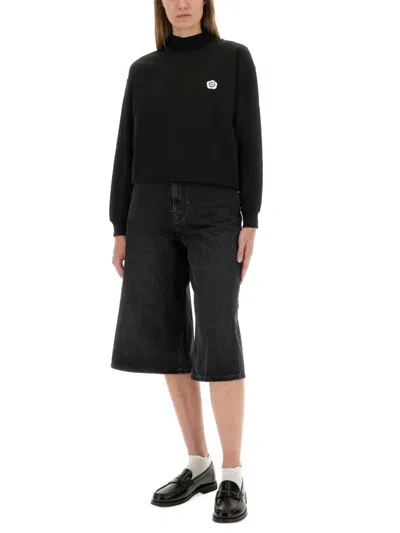 Kenzo Lightweight Tiger Sweatshirt Ribbed Cuffs In Multi