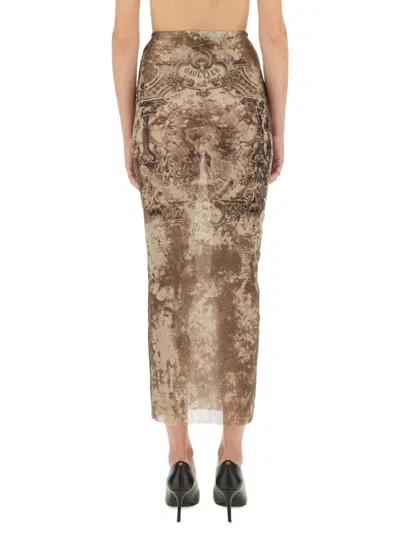 Jean Paul Gaultier Sheer Overlay Sleeveless Midi Skirt