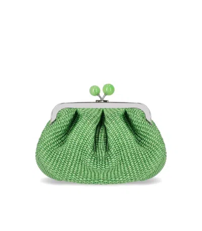 Max Mara Pasticcino Palmas Small Emerald Green Clutch Bag
