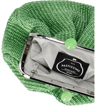 Max Mara Pasticcino Palmas Small Emerald Green Clutch Bag