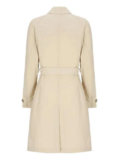 Woolrich Beige  Trench Coat With Classic Collar