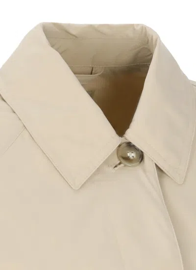 Woolrich Beige  Trench Coat With Classic Collar