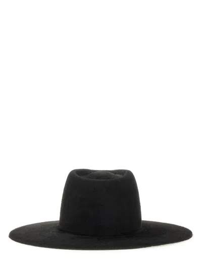 Ruslan Baginskiy Wide Brim Structured Felt Hat In Black