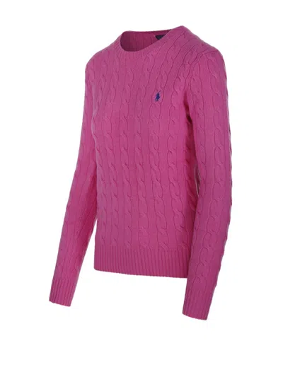Polo Ralph Lauren Cable Knit Sweater With Round Neckline And Long Sleeves