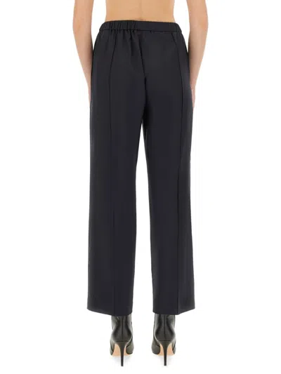 Fabiana Filippi Straight Leg Pants With Refined Silhouette In Black