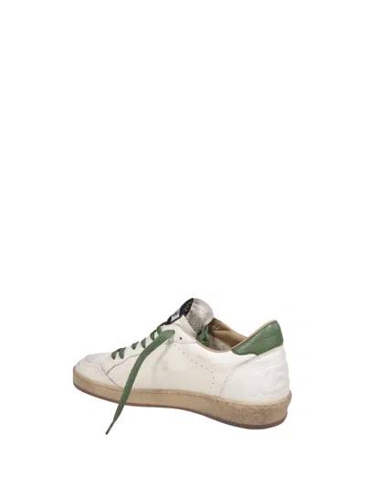 Golden Goose Ball Star Distressed Finish Leather Sneaker With Graffiti Print Shoes