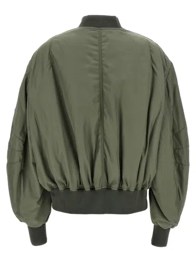 Attico The  Padded Nylon Bomber Jacket With Zip Closure