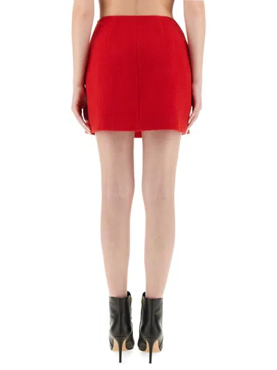 Balmain High Waist A-line Skirt With Button Detailing