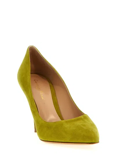 Gianvito Rossi Pointed Toe Suede Pumps With Single Sole