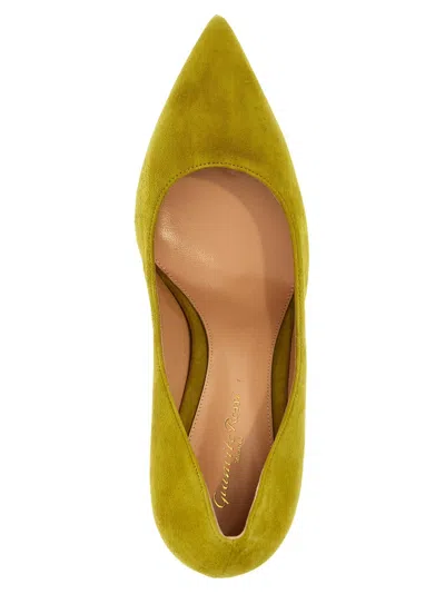Gianvito Rossi Pointed Toe Suede Pumps With Single Sole