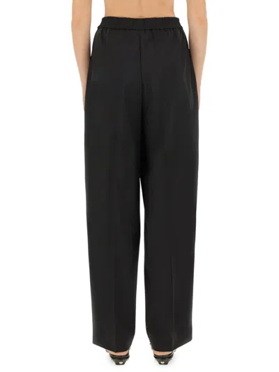 Fabiana Filippi Relaxed High-waisted Wide-leg Pants In Black