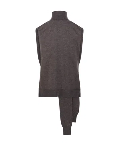 Rohe Double-layer Taupe Mélange Sweater