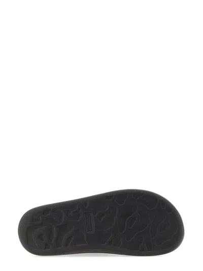 Alexander Mcqueen 50mm Rubber Slide Sandals In Black