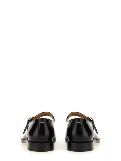 Maison Margiela Tabi Leather Mary Jane In Black