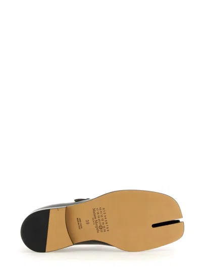 Maison Margiela Tabi Leather Mary Jane In Black