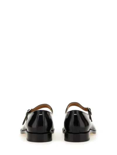 Maison Margiela Tabi Leather Mary Jane In Black