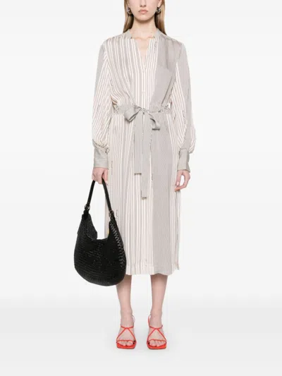 Twinset Twin-set Ecru Midi Dress