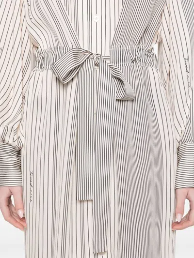 Twinset Twin-set Ecru Midi Dress