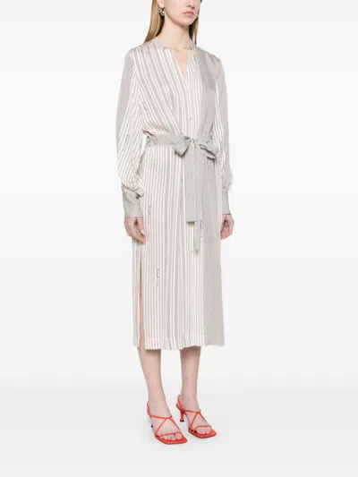 Twinset Twin-set Ecru Midi Dress