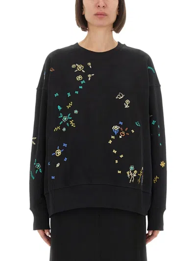 Ps By Paul Smith Ps Paul Smith Embroidered Cotton Sweatshirt