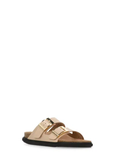 Birkenstock Arizona Db Shine New Beige Sock Slipper. S In Yellow