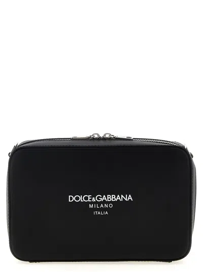 Dolce & Gabbana Brand Logo Adjustable Rectangular Messenger Bag Strap