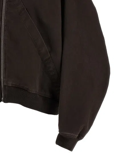 Attico Cotton Bomber Jacket Casual Jackets And Parka Brown In Brown
