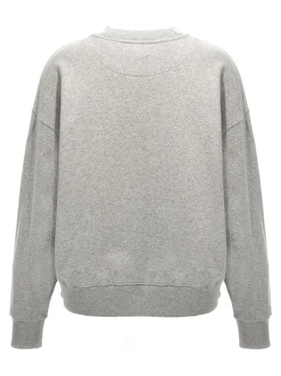 Attico Comfort Fit Cotton Sweatshirt In Gray
