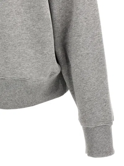 Attico Comfort Fit Cotton Sweatshirt In Gray