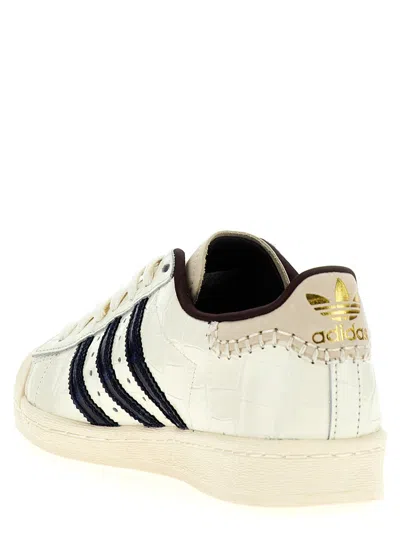 Adidas Originals Crocodile-effect Three-stripe Trainers
