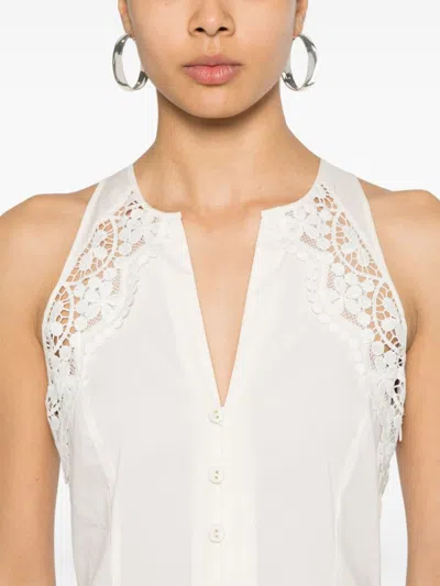 Twinset Twin-set Flowy White Midi Dress