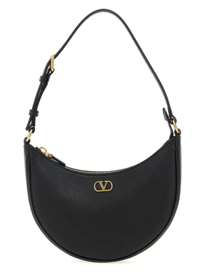 Valentino Black Vlogo Signature Mini Hobo Bag