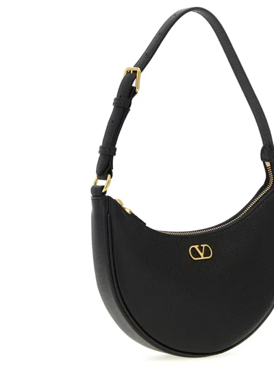 Valentino Black Vlogo Signature Mini Hobo Bag