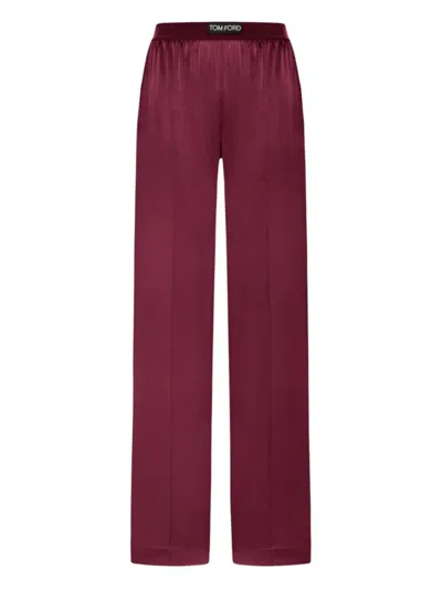 Tom Ford Wide-leg Trousers With Satin Finish