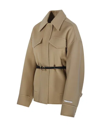 Max Mara Cantore Bomber Jacket In Brown