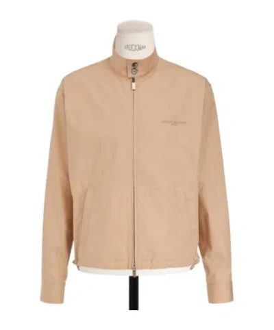 Dior Zipped Shirt With Christian  Couture Embroidery In Brown