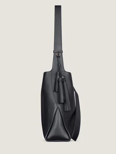 Givenchy Day Medium Tasseled Leather Shoulder Bag In Black